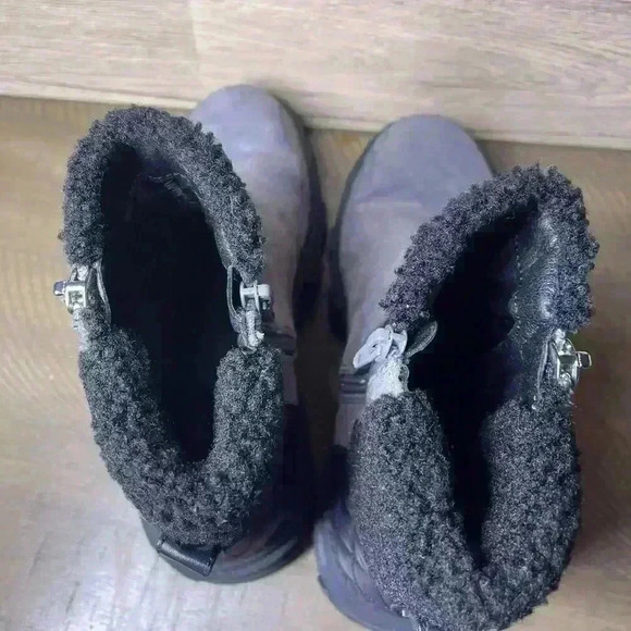 Women’s Nine West Slip On Black And Gray Chunky Size 9m Boots - Picture 7 of 16